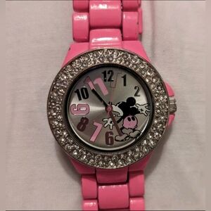 **RARE Working** Disney Mickey Mouse Rare Vintage Pink bracelet Watch